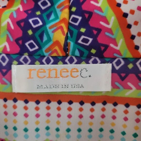 Renee C. Sleeveless multicolored dress Women's medium pre-owned - Picture 4 of 6